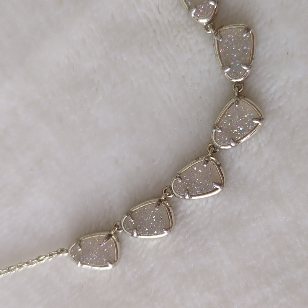 Kendra Scott Susanna Iridescent Drusy and Gold Necklace - Picture 8 of 11